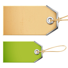 Labels on a white background