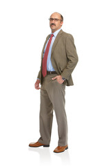 Businessman on a white background