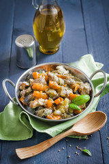 Meat and vegetables