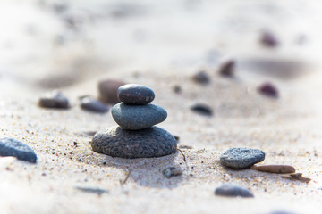 Fototapeta na wymiar beach sea stone stones closeup sand