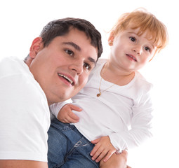 Vater und Tochter - Familie isoliert