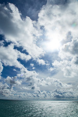ocean cloud and sky.