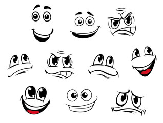 Cartoon faces set