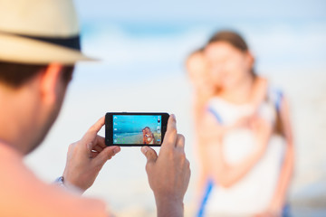 Vacation beach portrait