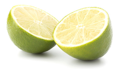 Fresh lime fruit Isolated on white background