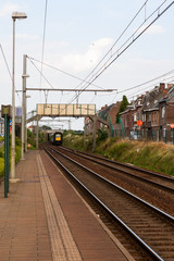 Fototapeta premium Pedestrian Bridge over the railway