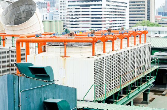 Exhaust Vents Of Industrial Air Conditioning And Ventilation Uni