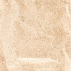 Crumpled recycled paper  texture or background. Vintage craft pa