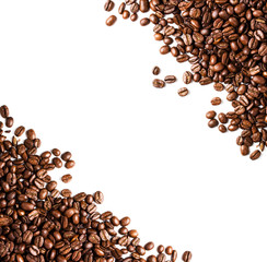 Coffee beans  background or texture closeup. Coffee concept.