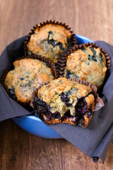 Wholewheat blueberry muffins
