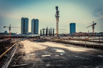 at a construction site