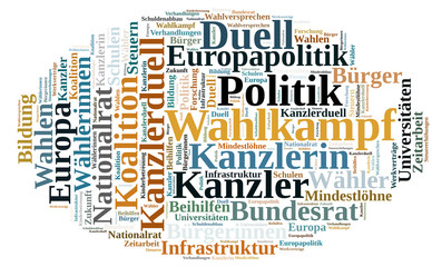 Fototapeta premium Wortwolke Wahlkampf