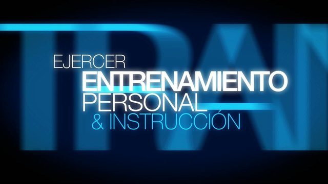Entrenamiento personal ejercicio palabra tag cloud animaci&oacute;n