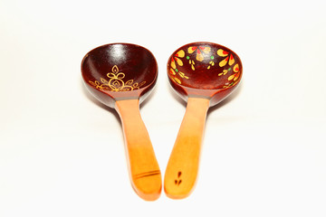 Two Russian wooden spoons