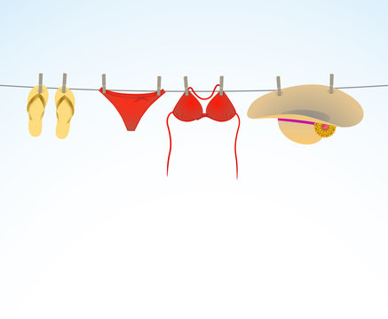 180+ Vacation Photo Of Swimsuit Drying On The Clothesline Stock Photos,  Pictures & Royalty-Free Images - iStock