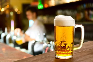Foto auf Leinwand beer glass in a restaurant © Václav Mach