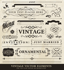 Vintage vector elements