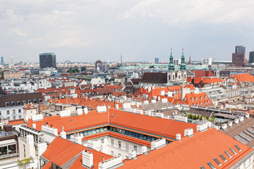 Fototapeta na wymiar View of Vienna from St. Stephane's cathedral. Austria