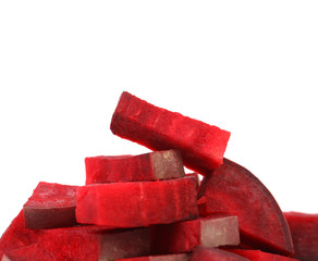 Obraz premium Big pieces of beetroot. Isolated