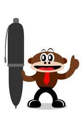 Cartoon Monkey in Business Themes
