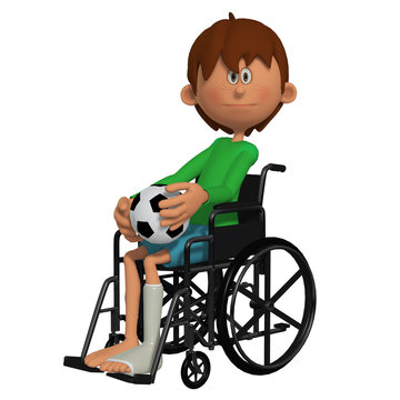 Child sitting in the wheelchair