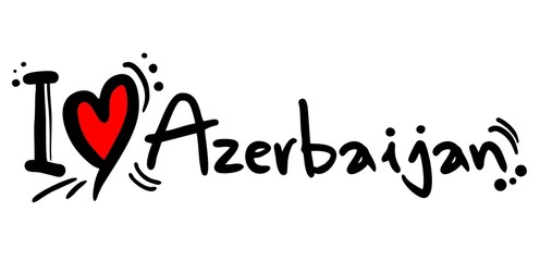 Fototapeta na wymiar Love azerbaijan