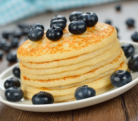 Pancakes with blueberries