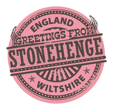 Grunge Color Stamp With Text Greetings From Stonehenge, England