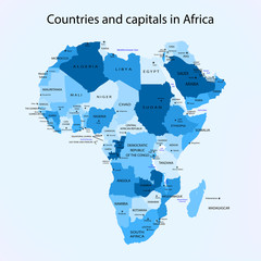 Countries and capitals in Africa