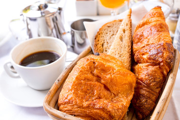 coffee and croissants