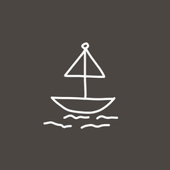 Sailboat hand drawn