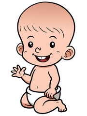 Fototapeta premium Vector illustration of cartoon baby