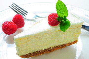 Cheesecake with Raspberries