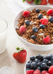 muesli with berries