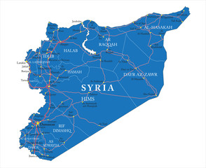 Fototapeta na wymiar Syria map