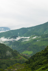 Obraz premium Foggy hills - mountains landscape mist - mist and mountain