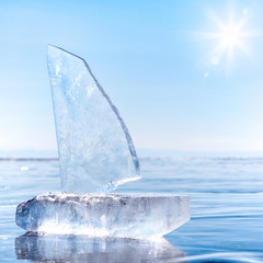 Yacht de glace sur l& 39 hiver Baical