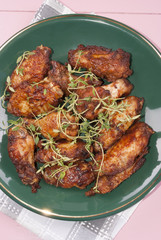 grilled chicken wings on a plate