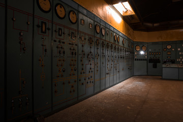 electric controller room in an old metallurgical firm