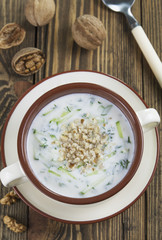 Tarator, bulgarian sour milk soup