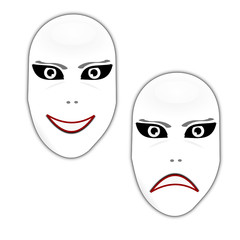 Masques triste et joyeux