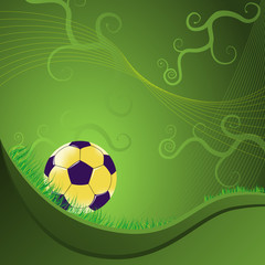 bal&oacute;n de f&uacute;tbol sobre un fondo abstracto