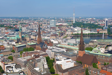 Aerial view of Hamburg