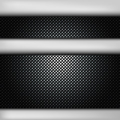 Metallic background with carbon texture