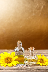 Sunflower oil and olive oil