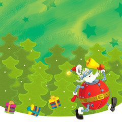 The christmas card - illustration for the children