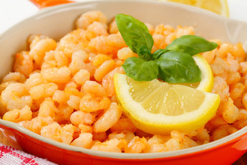 Pan fried shrimps