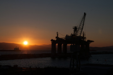 Obraz premium Sunset in Gibraltar