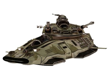 Futuristic antigravity tank © heywoody
