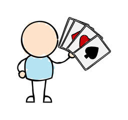 Man with Playing Cards